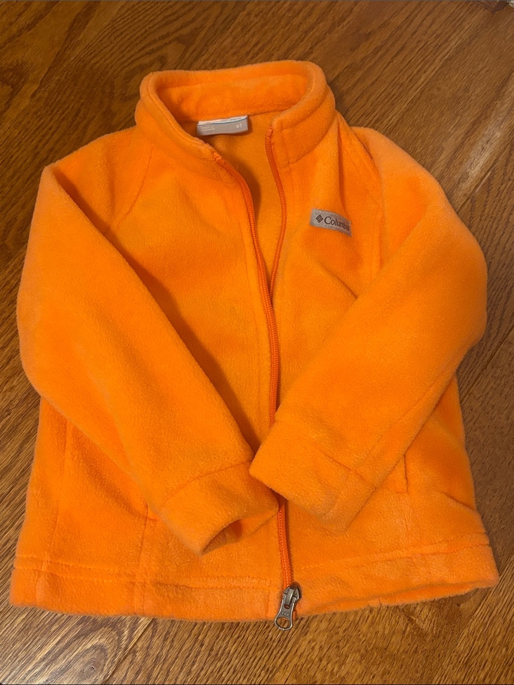Columbia Kids Orange Full-Zip Fleece Jacket